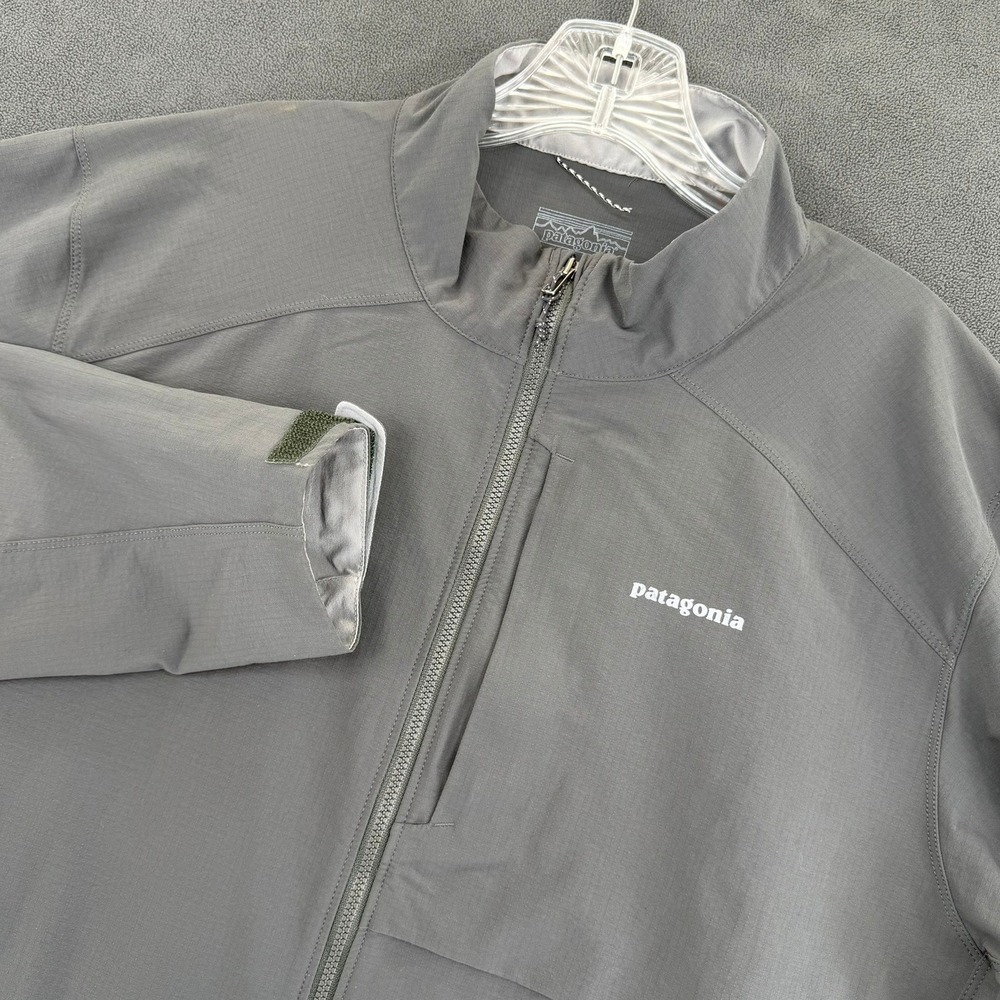 Patagonia Men XL Dirt Craft Jacket Forge Grey Full Zip Softshell 24020 SP17 READ